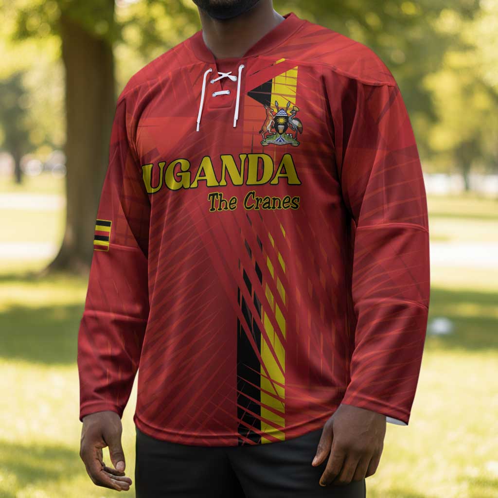 Custom Uganda Football Hockey Jersey Go Champions Cranes - Wonder Print Shop