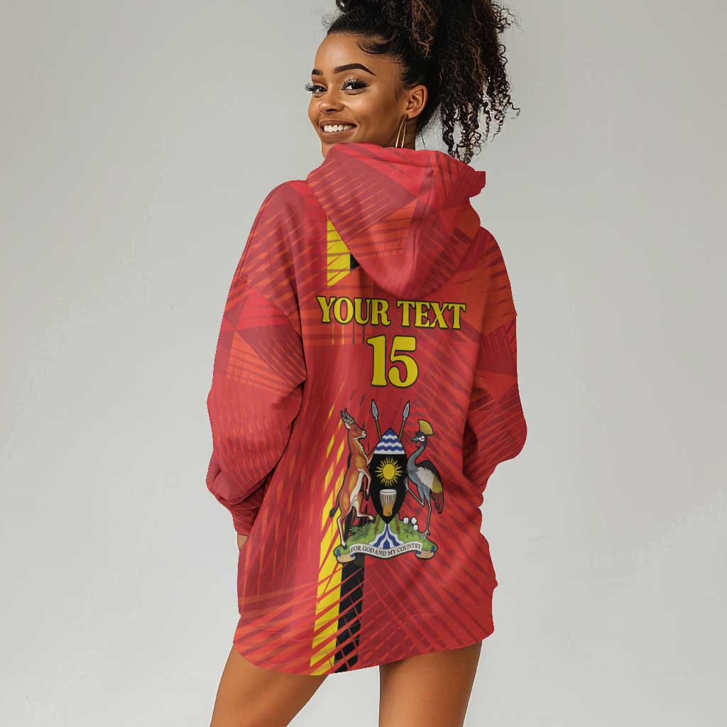 Custom Uganda Football Hoodie Dress Go Champions Cranes - Wonder Print Shop