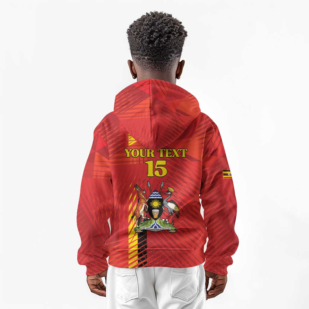 Custom Uganda Football Kid Hoodie Go Champions Cranes - Wonder Print Shop