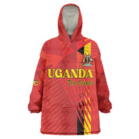 Custom Uganda Football Kid Wearable Blanket Hoodie Go Champions Cranes - Wonder Print Shop