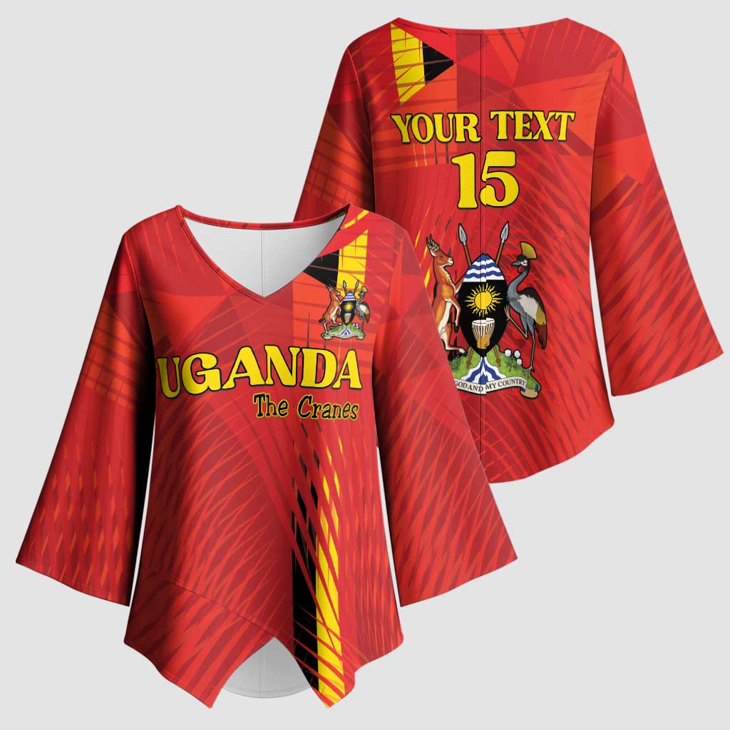 Custom Uganda Football Kimono Sleeve Blouse Go Champions Cranes - Wonder Print Shop