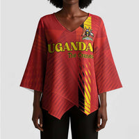 Custom Uganda Football Kimono Sleeve Blouse Go Champions Cranes - Wonder Print Shop