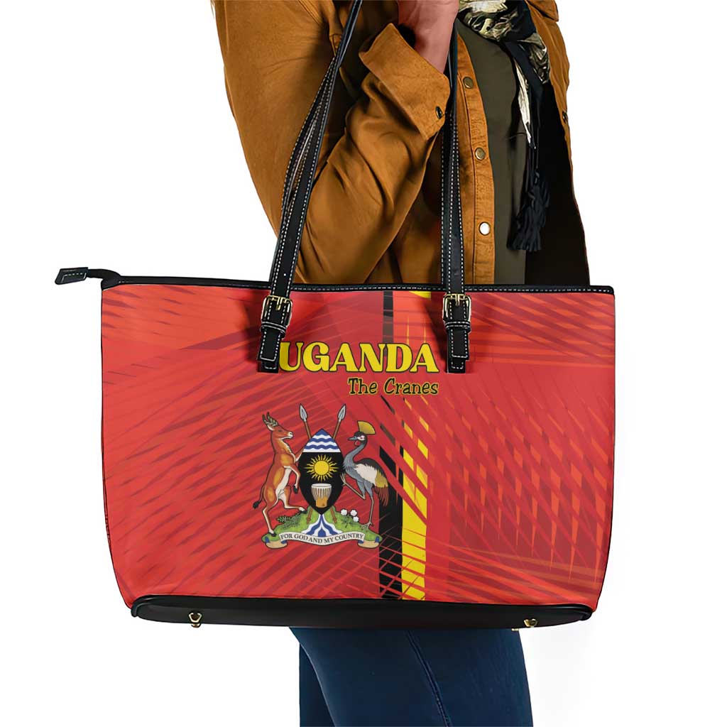 Uganda Football Leather Tote Bag Go Champions Cranes - Wonder Print Shop