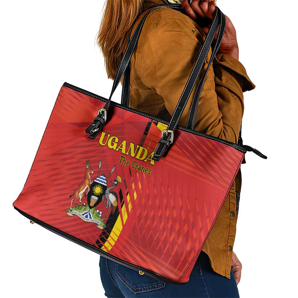 Uganda Football Leather Tote Bag Go Champions Cranes - Wonder Print Shop