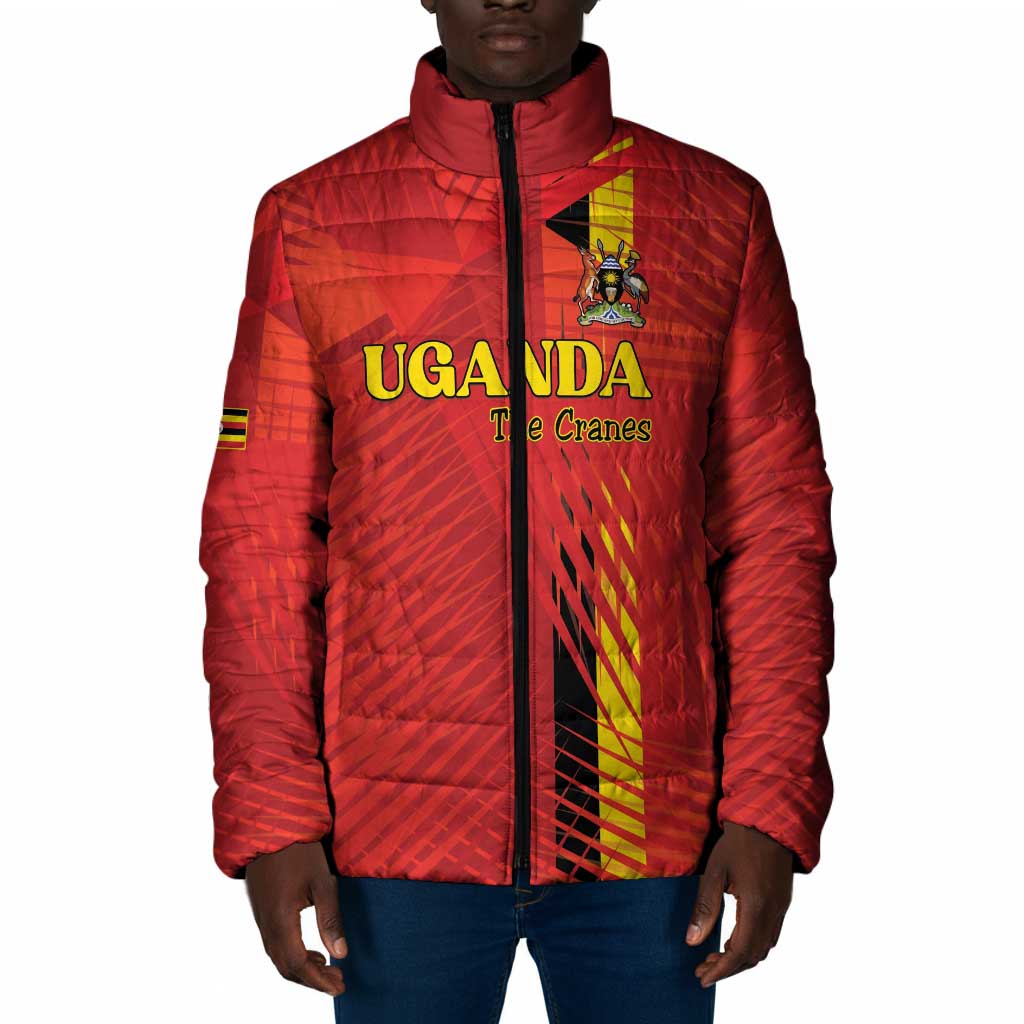Custom Uganda Football Padded Jacket Go Champions Cranes - Wonder Print Shop