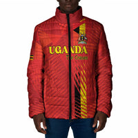 Custom Uganda Football Padded Jacket Go Champions Cranes - Wonder Print Shop