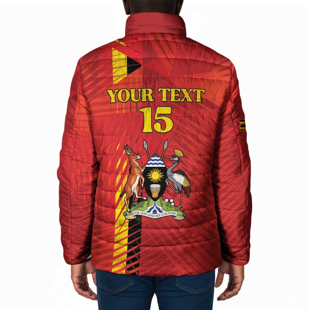 Custom Uganda Football Padded Jacket Go Champions Cranes - Wonder Print Shop