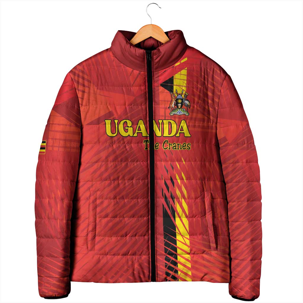 Custom Uganda Football Padded Jacket Go Champions Cranes - Wonder Print Shop
