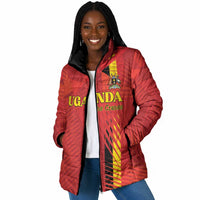 Custom Uganda Football Padded Jacket Go Champions Cranes - Wonder Print Shop