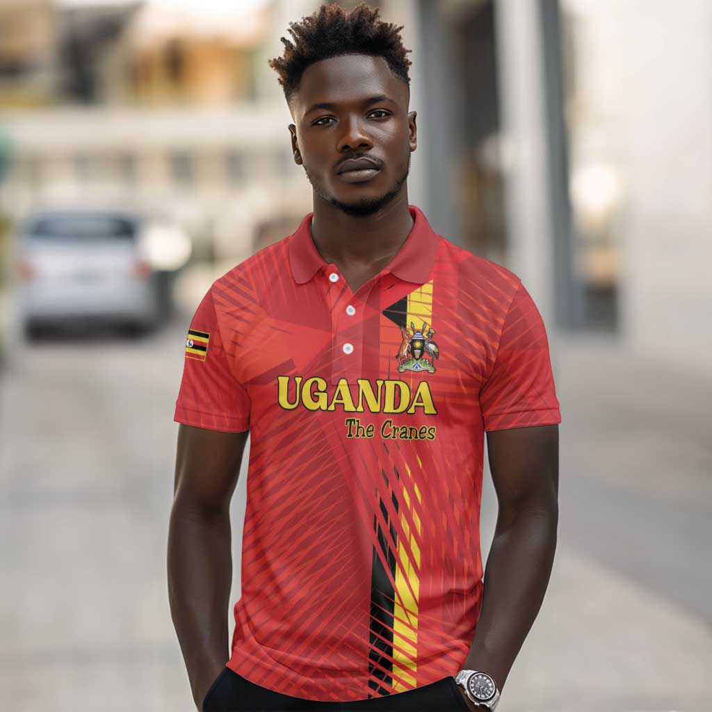 Custom Uganda Football Polo Shirt Go Champions Cranes LT15