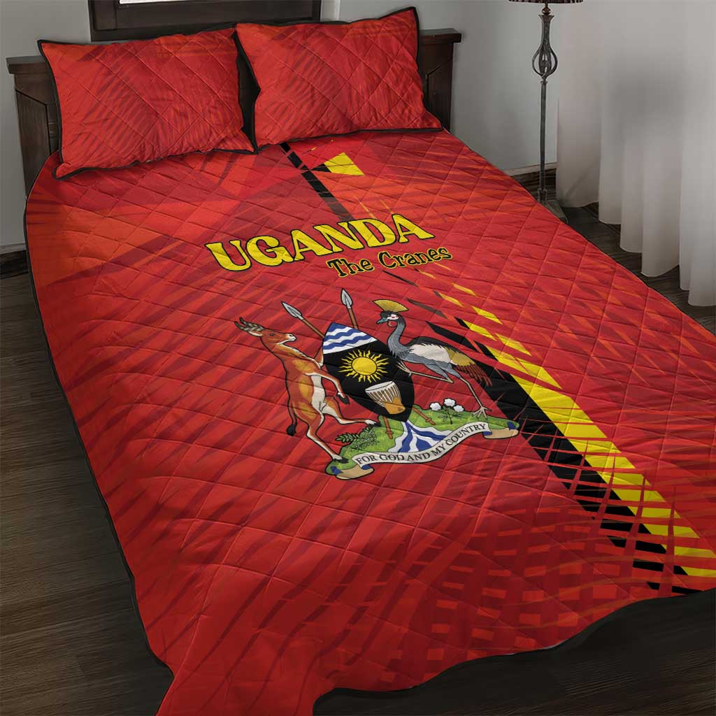 Uganda Football Quilt Bed Set Go Champions Cranes - Wonder Print Shop