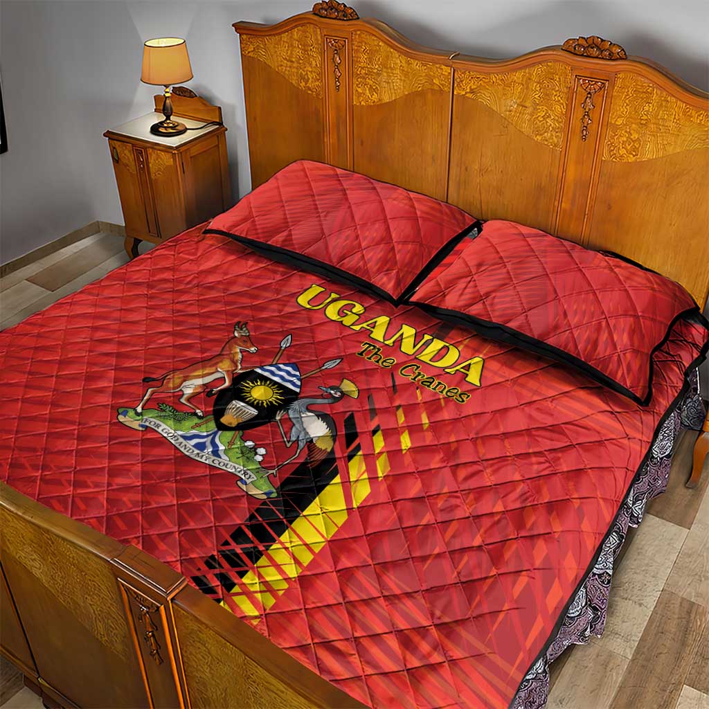 Uganda Football Quilt Bed Set Go Champions Cranes - Wonder Print Shop