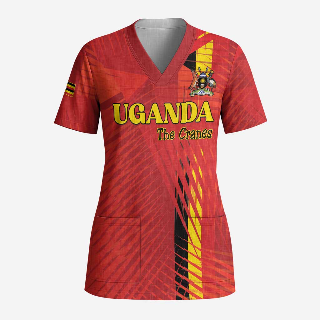 Custom Uganda Football Scrub Top Go Champions Cranes - Wonder Print Shop