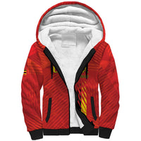 Custom Uganda Football Sherpa Hoodie Go Champions Cranes - Wonder Print Shop