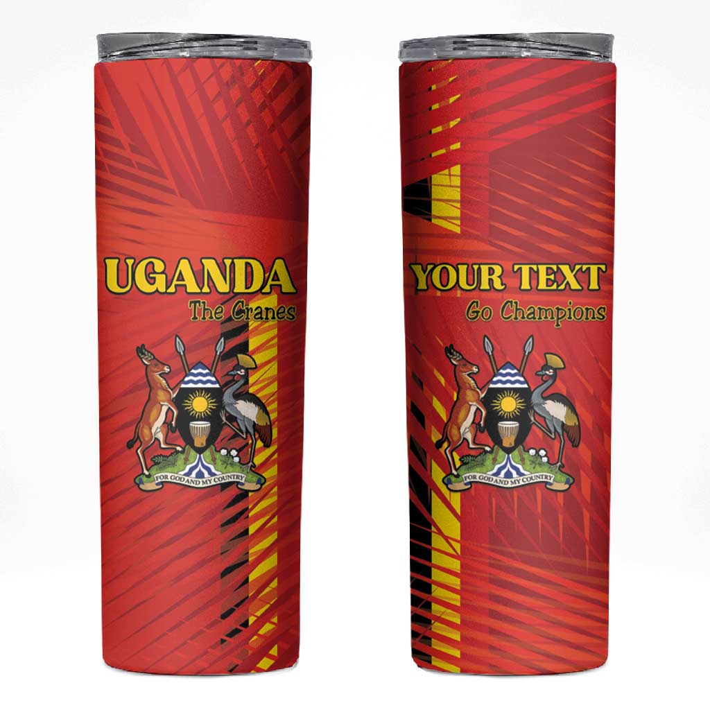 Custom Uganda Football Skinny Tumbler Go Champions Cranes - Wonder Print Shop