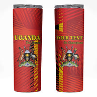 Custom Uganda Football Skinny Tumbler Go Champions Cranes - Wonder Print Shop