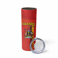 Custom Uganda Football Skinny Tumbler Go Champions Cranes - Wonder Print Shop