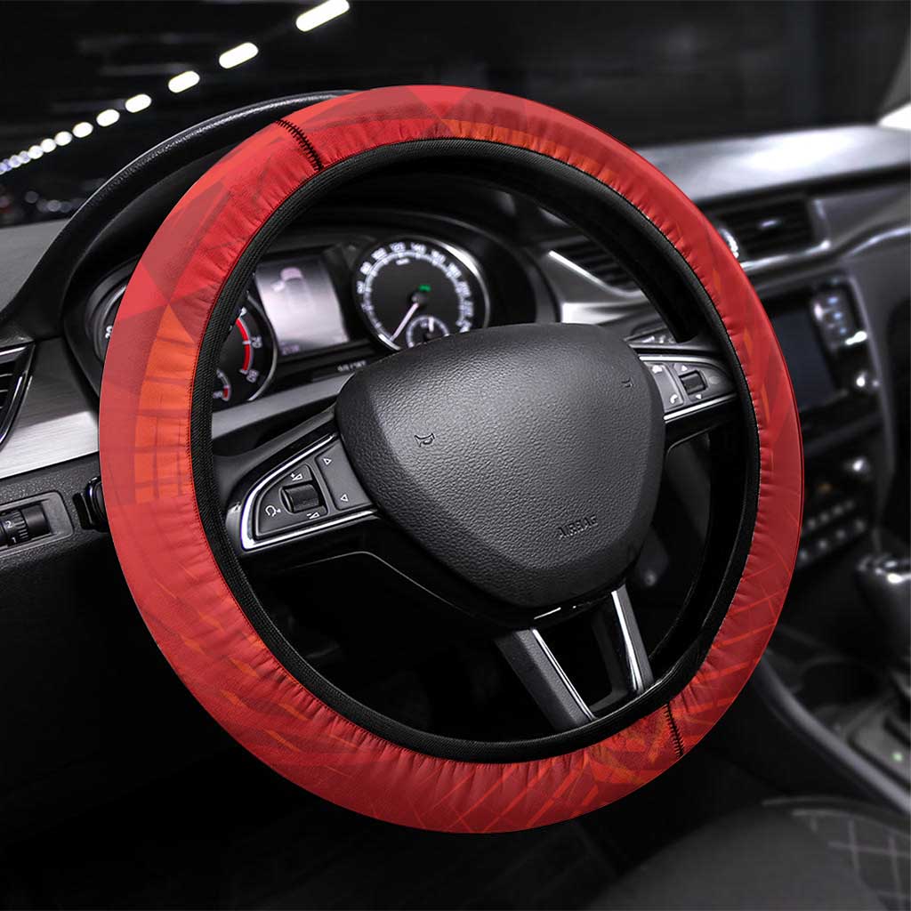 Uganda Football Steering Wheel Cover Go Champions Cranes - Wonder Print Shop