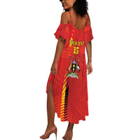 Custom Uganda Football Summer Maxi Dress Go Champions Cranes LT15