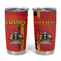 Custom Uganda Football Tumbler Cup Go Champions Cranes - Wonder Print Shop
