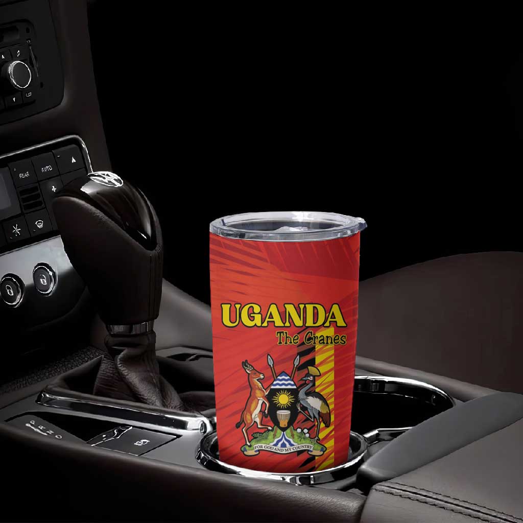 Custom Uganda Football Tumbler Cup Go Champions Cranes - Wonder Print Shop