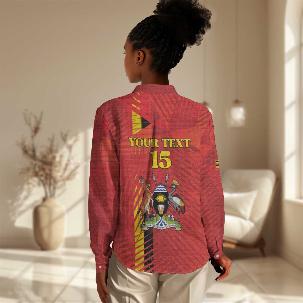 Custom Uganda Football Women Casual Shirt Go Champions Cranes - Wonder Print Shop