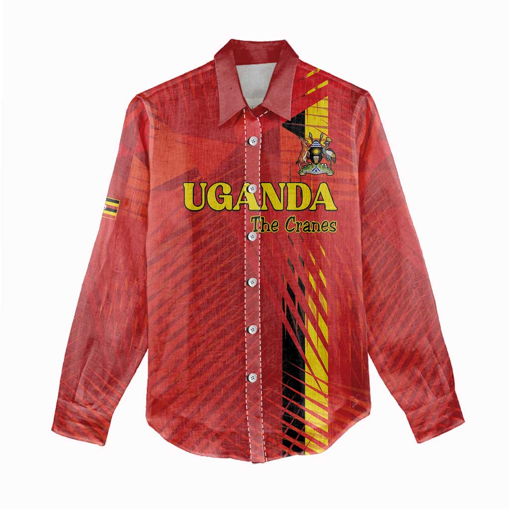 Custom Uganda Football Women Casual Shirt Go Champions Cranes - Wonder Print Shop