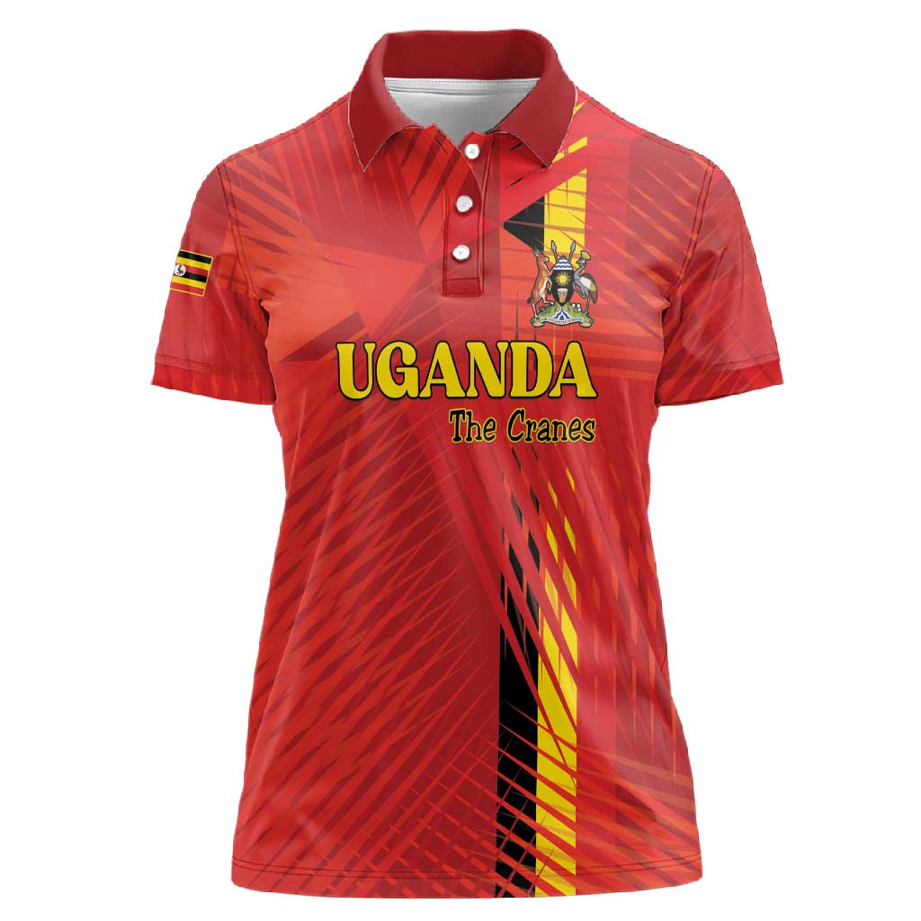 Custom Uganda Football Women Polo Shirt Go Champions Cranes LT15