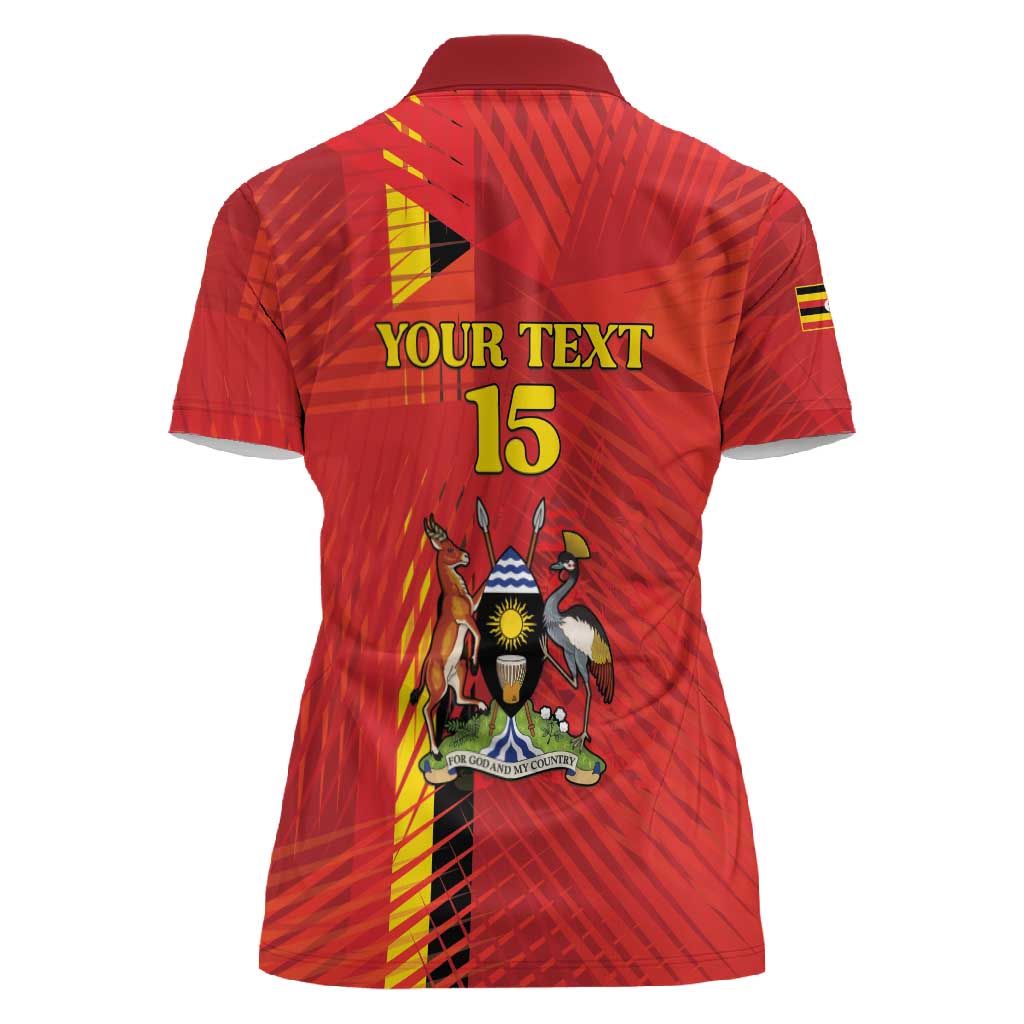 Custom Uganda Football Women Polo Shirt Go Champions Cranes LT15