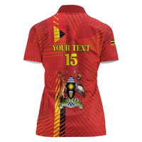 Custom Uganda Football Women Polo Shirt Go Champions Cranes LT15