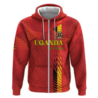 Custom Uganda Football Zip Hoodie Go Champions Cranes - Wonder Print Shop