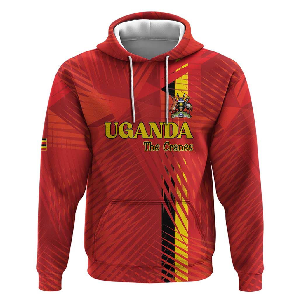 Custom Uganda Football Zip Hoodie Go Champions Cranes - Wonder Print Shop