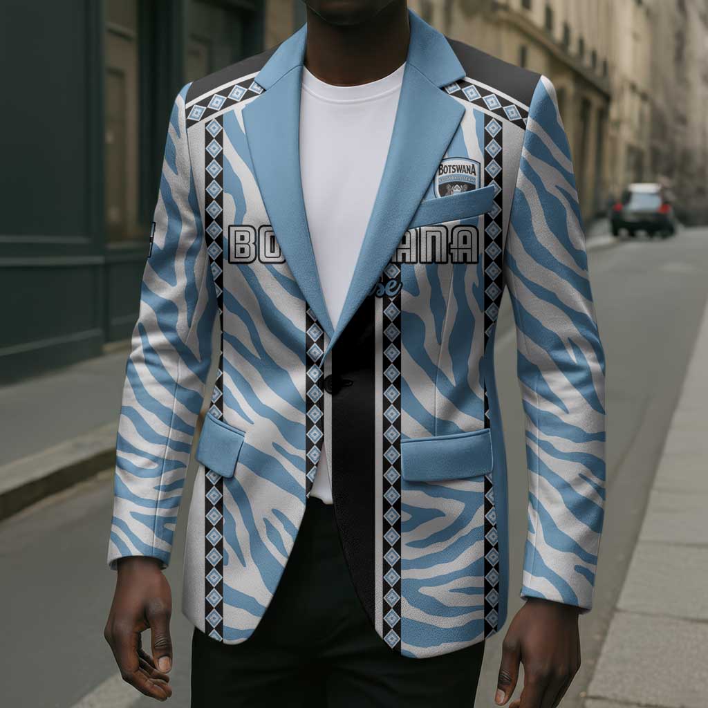 Custom Botswana Football Blazer Botswana Rising Again - Black - Wonder Print Shop