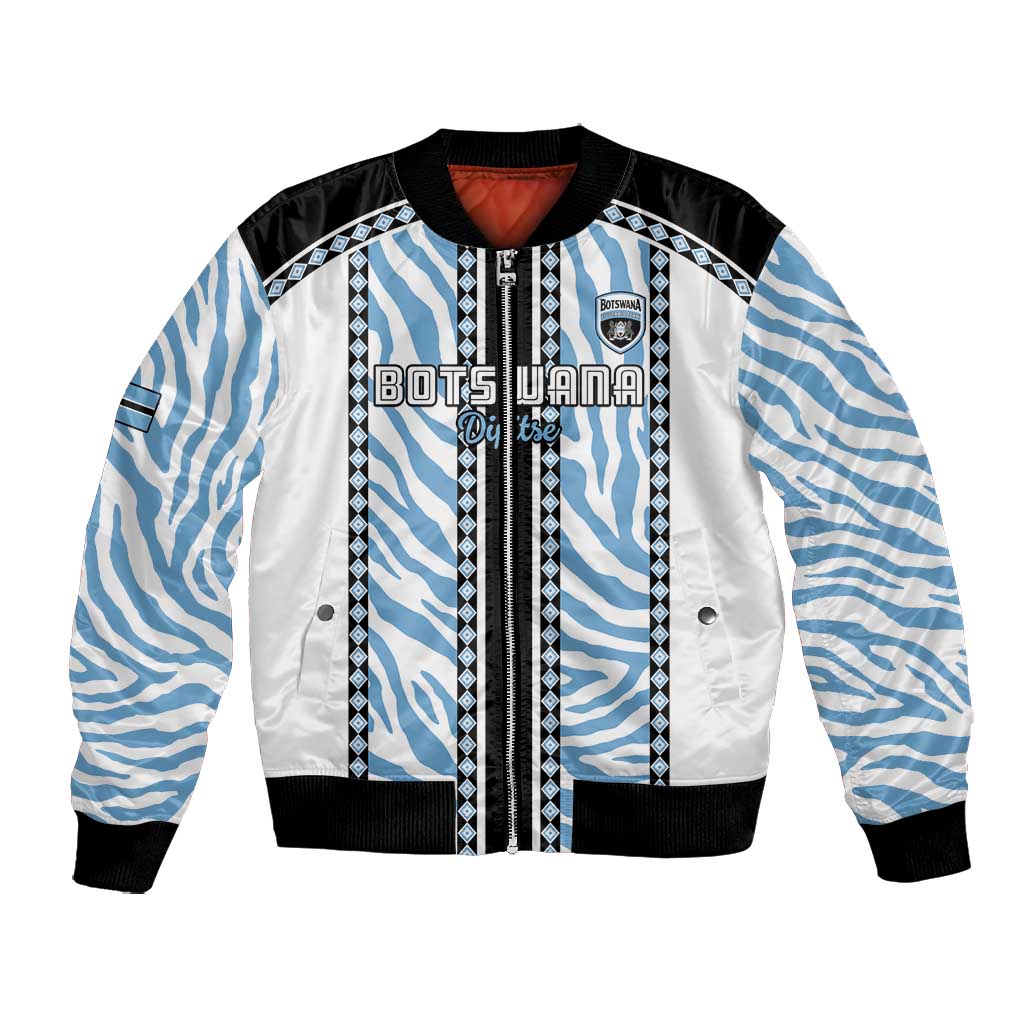 Custom Botswana Football Bomber Jacket Botswana Rising Again - Black - Wonder Print Shop