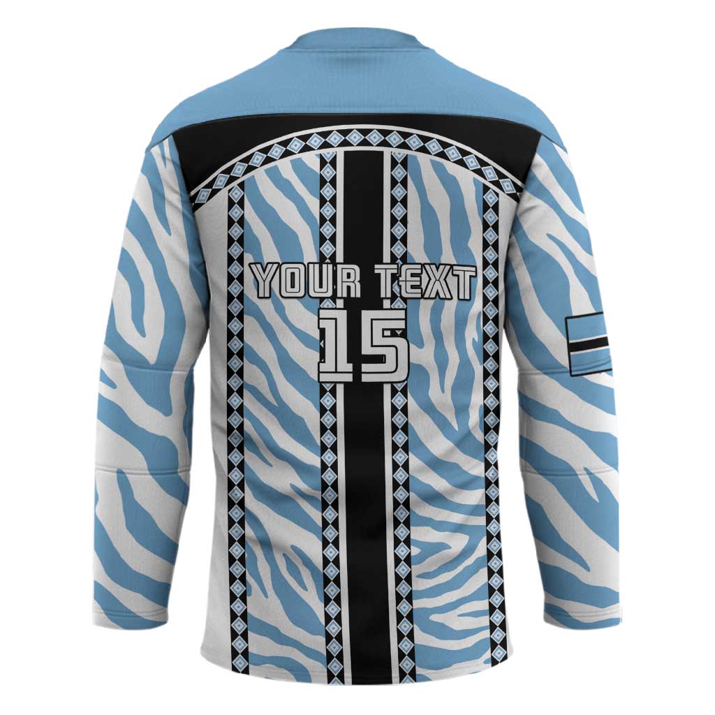 Custom Botswana Football Hockey Jersey Botswana Rising Again - Black - Wonder Print Shop