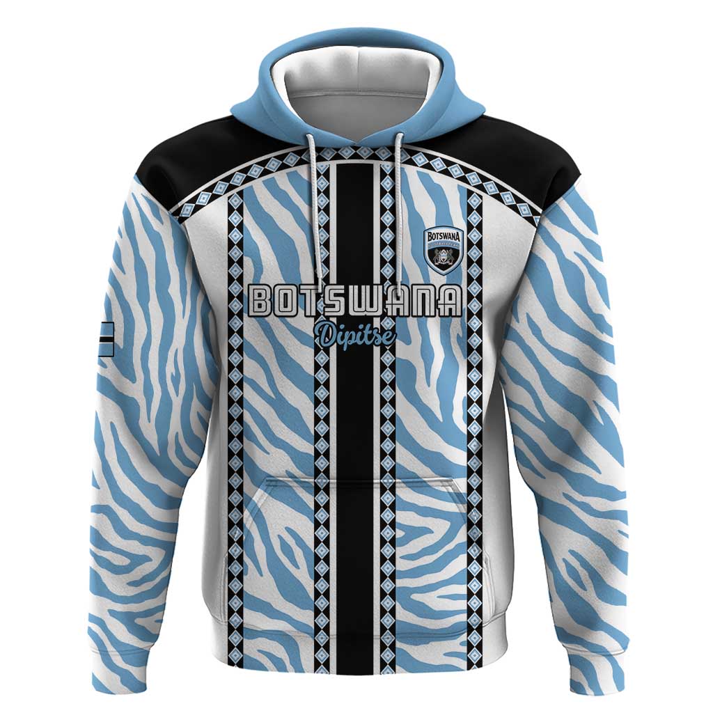 Custom Botswana Football Hoodie Botswana Rising Again - Black - Wonder Print Shop