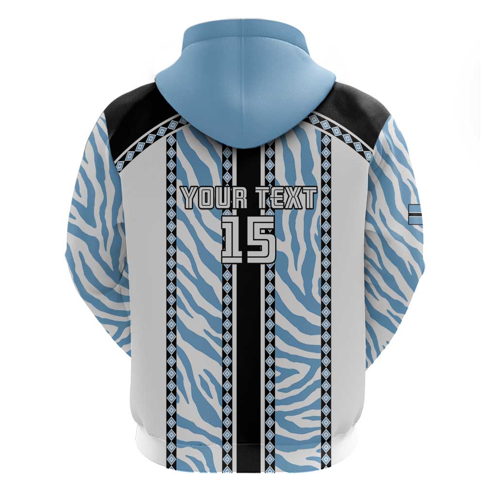 Custom Botswana Football Hoodie Botswana Rising Again - Black - Wonder Print Shop