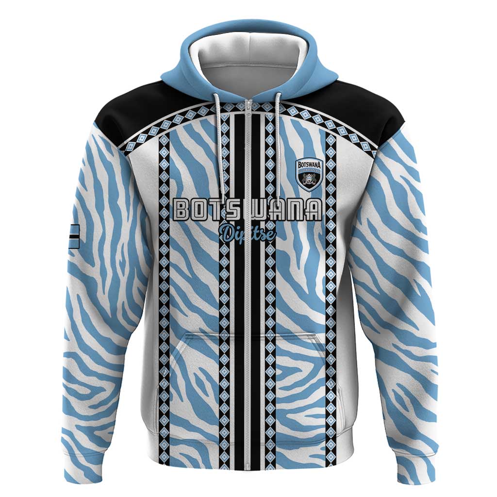 Custom Botswana Football Hoodie Botswana Rising Again - Black - Wonder Print Shop