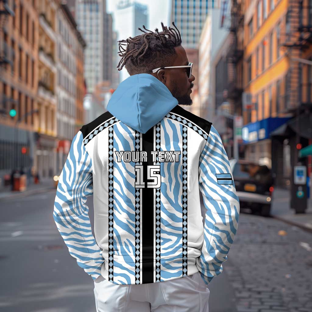 Custom Botswana Football Hoodie Botswana Rising Again - Black - Wonder Print Shop