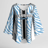 Custom Botswana Football Kimono Sleeve Blouse Botswana Rising Again - Black - Wonder Print Shop