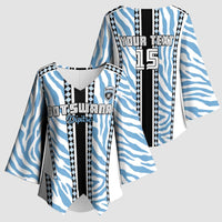 Custom Botswana Football Kimono Sleeve Blouse Botswana Rising Again - Black - Wonder Print Shop