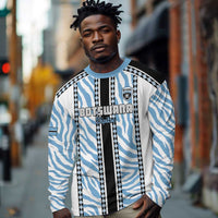 Custom Botswana Football Long Sleeve Shirt Botswana Rising Again - Black - Wonder Print Shop