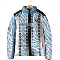Custom Botswana Football Padded Jacket Botswana Rising Again - Black - Wonder Print Shop
