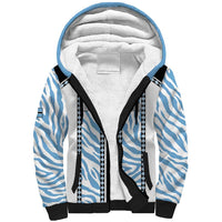 Custom Botswana Football Sherpa Hoodie Botswana Rising Again - Black - Wonder Print Shop
