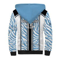 Custom Botswana Football Sherpa Hoodie Botswana Rising Again - Black - Wonder Print Shop