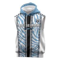 Custom Botswana Football Sleeveless Hoodie Botswana Rising Again - Black - Wonder Print Shop