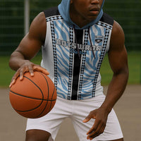 Custom Botswana Football Sleeveless Hoodie Botswana Rising Again - Black - Wonder Print Shop