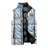 Custom Botswana Football Sleeveless Puffer Jacket Botswana Rising Again - Black - Wonder Print Shop