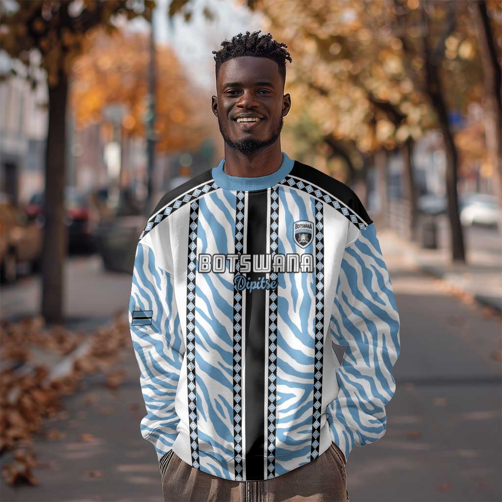 Custom Botswana Football Sweatshirt Botswana Rising Again - Black - Wonder Print Shop