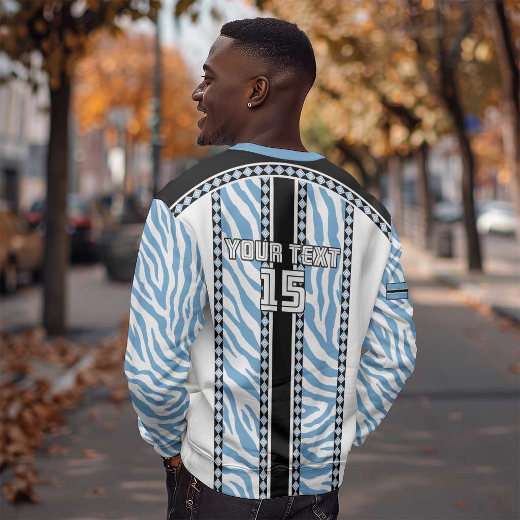 Custom Botswana Football Sweatshirt Botswana Rising Again - Black - Wonder Print Shop
